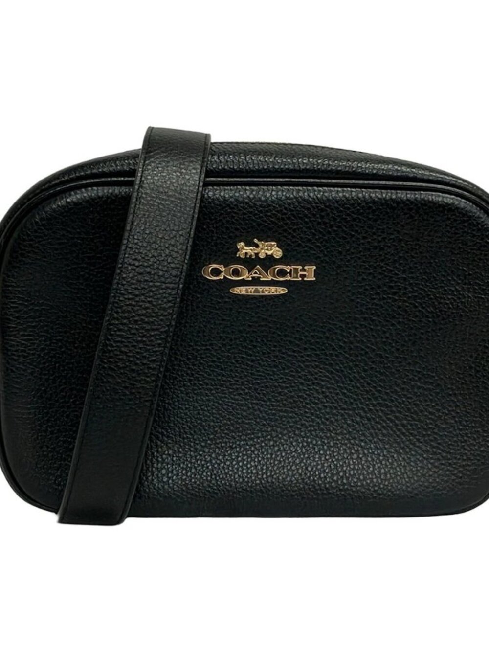 COACH Jamie Camera Bag CA207 Black Leather Shoulder Bag